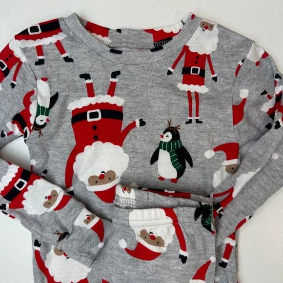 Carter's Santa Clause Print Pajama Set Long Sleeve and Pants Pajamas 2T - Picture 3 of 3